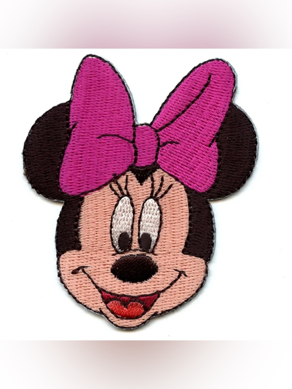 Disney MINNIE MOUSE Pink Bow Iron On Applique NEW - Picture 3 of 3